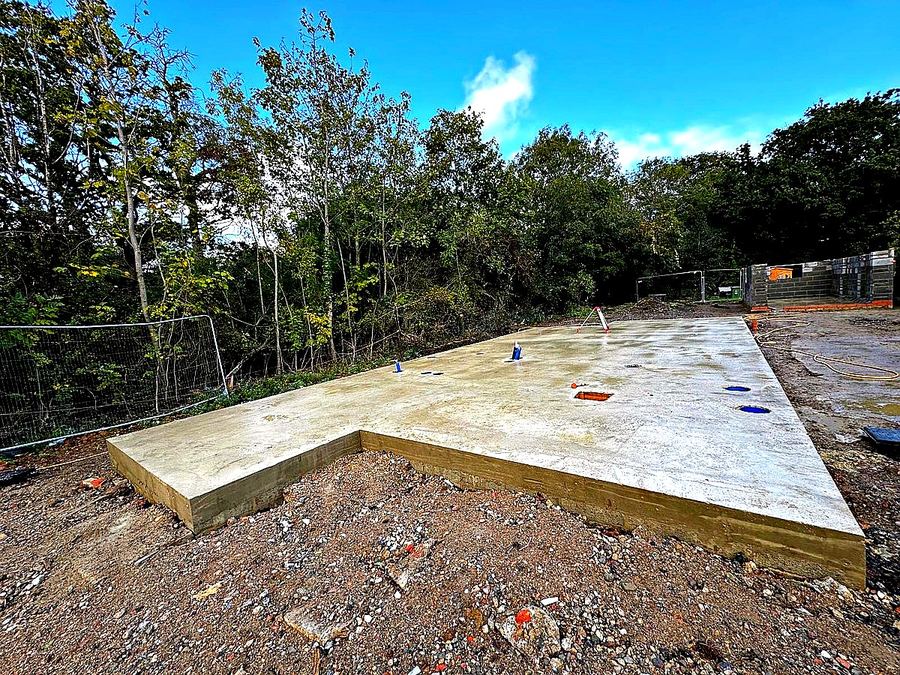 JDG Groundworks — Finished slab with service duct positions
