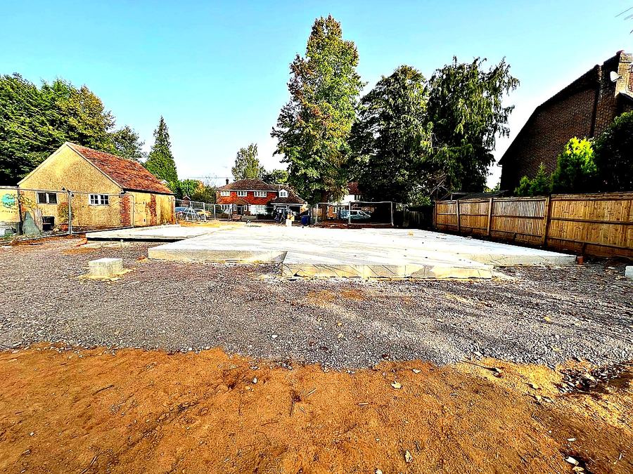JDG Groundworks — Completed slab and hardstanding — build day ready